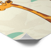 Giraffe boom  patroon. poster (Hoek)