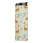 Giraffe boom patroon. thermosbeker (Gedraaid links)