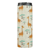 Giraffe boom patroon. thermosbeker (Achterkant)