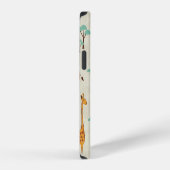 Giraffe boom vintage patroon. iPhone hoesje (Rechterkant)