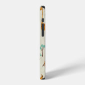 Giraffe boom vintage patroon. iPhone hoesje (Linkerkant)