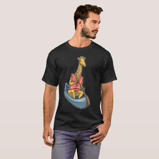 Giraffe bootpeddel t-shirt (Voorkant volledig)