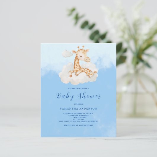 Giraffe Boy Budget Baby shower (Staand voorkant)