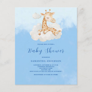 Giraffe Boy Budget Baby shower