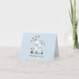 Giraffe Boys Baby shower Dank u Nota Bedankkaart