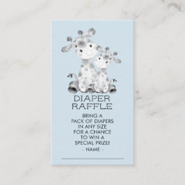 Giraffe Boys Baby shower Luier Raffle Ticket Informatiekaartje
