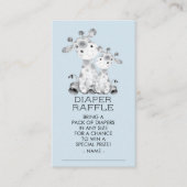 Giraffe Boys Baby shower Luier Raffle Ticket Informatiekaartje (Voorkant)