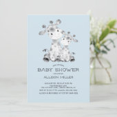 Giraffe Boys baby shower Uitnodiging (Staand voorkant)