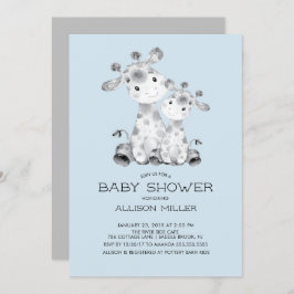 Giraffe Boys baby shower Uitnodiging