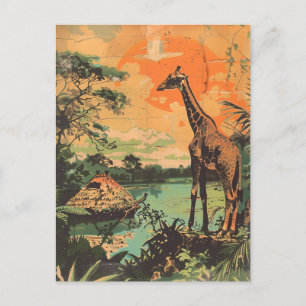 Giraffe  briefkaart
