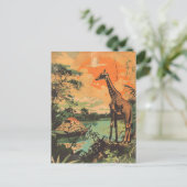 Giraffe  briefkaart (Staand voorkant)