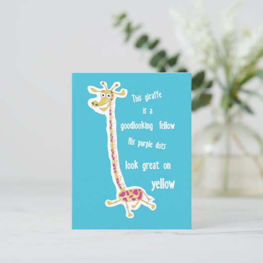 Giraffe briefkaart (Staand voorkant)