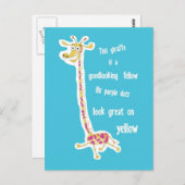 Giraffe briefkaart (Voorkant / Achterkant)