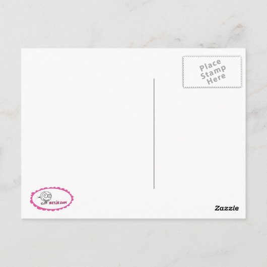 Giraffe briefkaart (Achterkant)