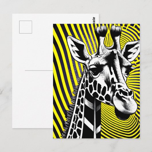 Giraffe Briefkaart (Voorkant / Achterkant)