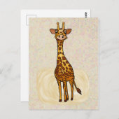Giraffe Briefkaart (Voorkant / Achterkant)