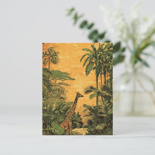 Giraffe  briefkaart (Staand voorkant)
