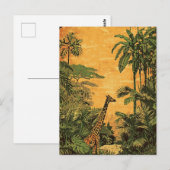 Giraffe  briefkaart (Voorkant / Achterkant)