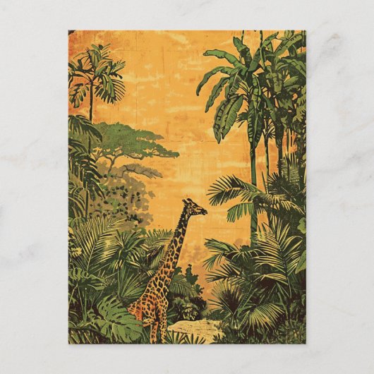 Giraffe  briefkaart (Voorkant)