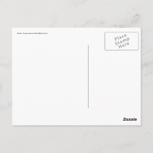 Giraffe Briefkaart (Achterkant)