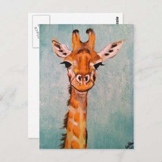 Giraffe Briefkaart (Voorkant / Achterkant)
