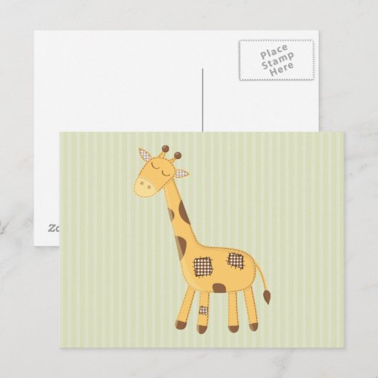 Giraffe Briefkaart (Voorkant / Achterkant)