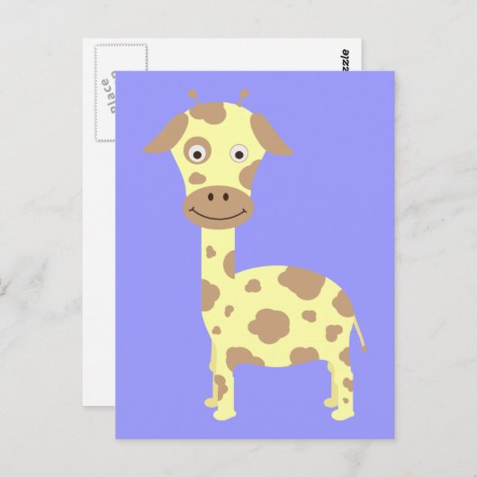 Giraffe Briefkaart (Voorkant / Achterkant)