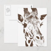 Giraffe Briefkaart (Voorkant / Achterkant)