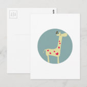 Giraffe Briefkaart (Voorkant / Achterkant)