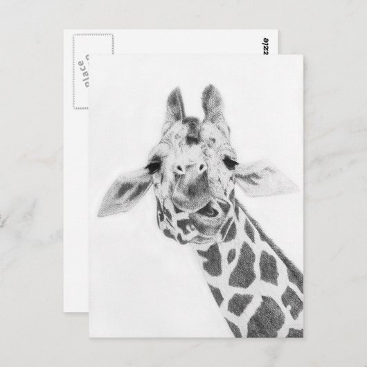 Giraffe Briefkaart (Voorkant / Achterkant)