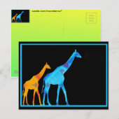 Giraffe Briefkaart (Voorkant / Achterkant)