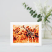 Giraffe Briefkaart (Staand voorkant)