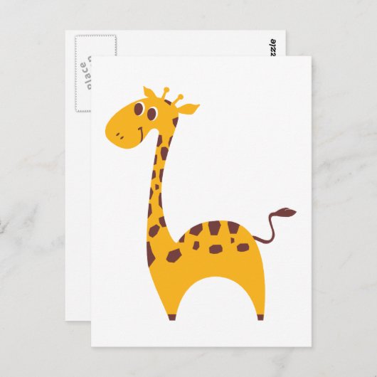 Giraffe Briefkaart (Voorkant / Achterkant)