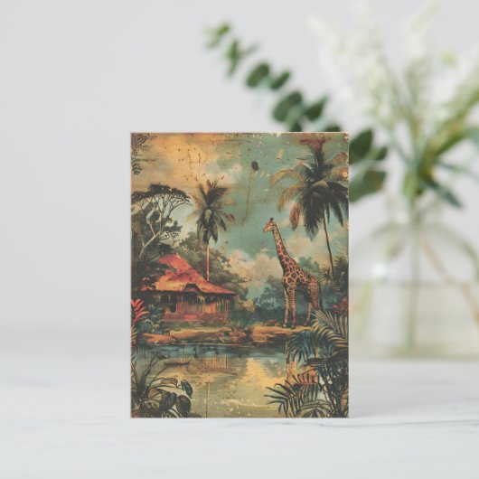 Giraffe  briefkaart (Staand voorkant)