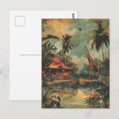 Giraffe briefkaart (Voorkant / Achterkant)