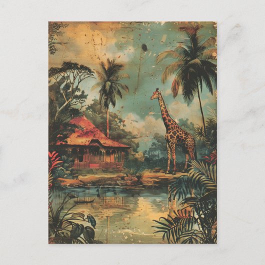 Giraffe briefkaart (Voorkant)