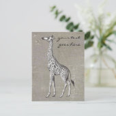 Giraffe Briefkaart (Staand voorkant)
