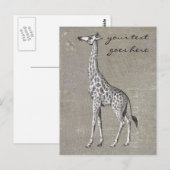  Giraffe Briefkaart (Voorkant / Achterkant)