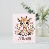 Giraffe Briefkaart (Staand voorkant)