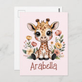 Giraffe Briefkaart (Voorkant / Achterkant)