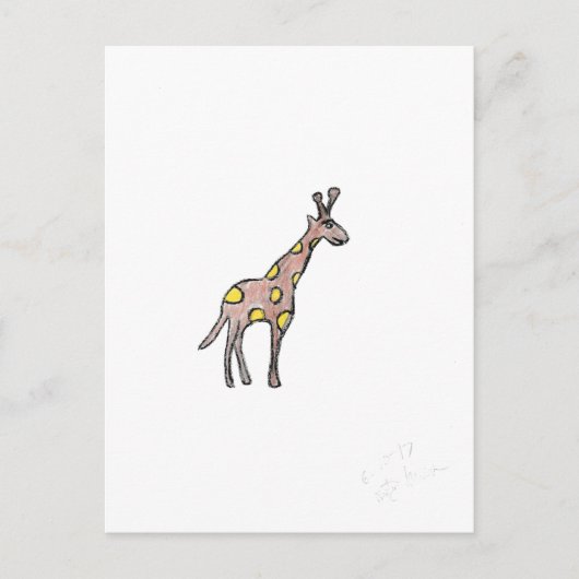 Giraffe Briefkaart (Voorkant)