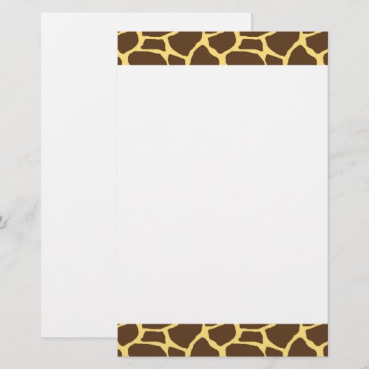 Giraffe Briefpapier (Voorkant / Achterkant)