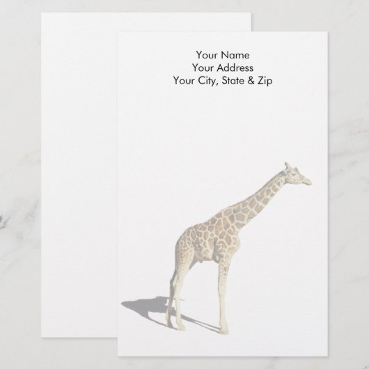 Giraffe Briefpapier (Voorkant / Achterkant)
