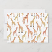 Giraffe briefpapier notitiekaartje (Achterkant)