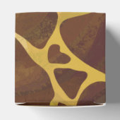 Giraffe Brown and Yellow Print Bedankdoosjes (Bovenkant)