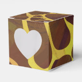 Giraffe Brown and Yellow Print Bedankdoosjes (Voorkant Zijde)
