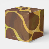 Giraffe Brown and Yellow Print Bedankdoosjes (Achterkant)