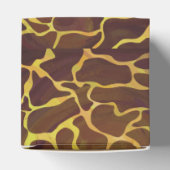 Giraffe Brown and Yellow Print Bedankdoosjes (Bovenkant)