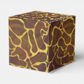 Giraffe Brown and Yellow Print Bedankdoosjes (Achterkant)