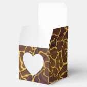 Giraffe Brown and Yellow Print Bedankdoosjes (Geopend)
